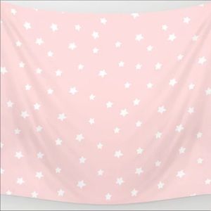 NWOT pink star tapestry